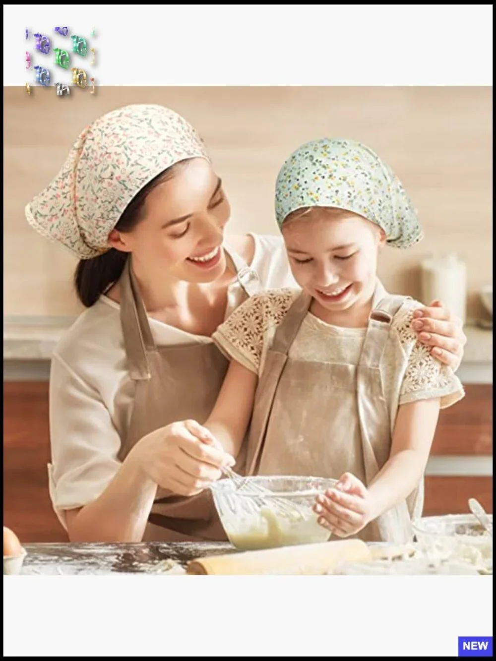 Floral Chiffon Hair Scarf Set Boho Headband Kerchief Triangle Ties Accessories